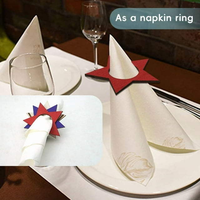 RKSTN Pendant Pendant Patriotic star napkin ring Jupiter napkin ring