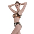 thumbnail image 3 of Kdxio Whimsical Halloween Skeletons for Womens High Waisted Bikini Top Sports Style Two Piece Bathing Suits, 3 of 5