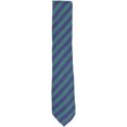 thumbnail image 1 of Altea Milano Men's Green / Navy Silk and Linen Diagonal Stripe Necktie - One Size, 1 of 1