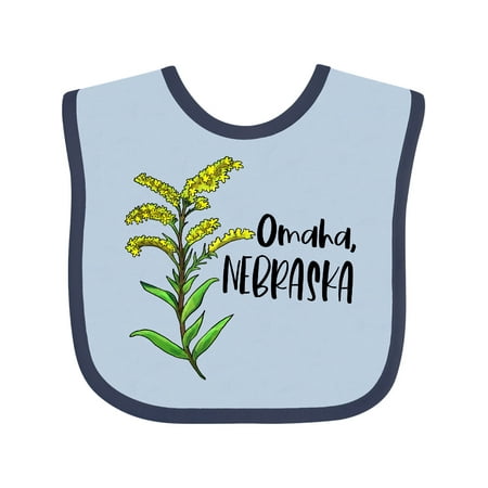 

Inktastic Omaha Nebraska Goldenrod Flower Gift Baby Boy or Baby Girl Bib