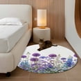 thumbnail image 2 of Round Rug 4Ft Washable Non-Slip, Watercolor Floral Circle Area Rugs for Living Room Bedroom, Spring Garden Onion Flowers Lavender Plants Indoor Floor Mats Carpet Runner for Home Decor Aesthetic, 2 of 8