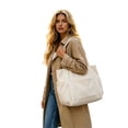 thumbnail image 3 of Corduroy Tote Bag for Women,Large Capacity Cute Tote Bags With 6 Pockets,Crossbody Shoulder Handbag for Work Travel Gym, 3 of 6