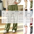 thumbnail image 2 of Bosfbaoi Cargo Pants for Women Drawstring Elastic Waist Wide Leg Lightweight Casual Trousers with Multi Pockets, 2 of 9
