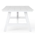 thumbnail image 4 of WestinTrends Cape May 90" HDPE Rectangle Outdoor Patio Dining Table With Umbrella Hole and Metal Frame, White, 4 of 12