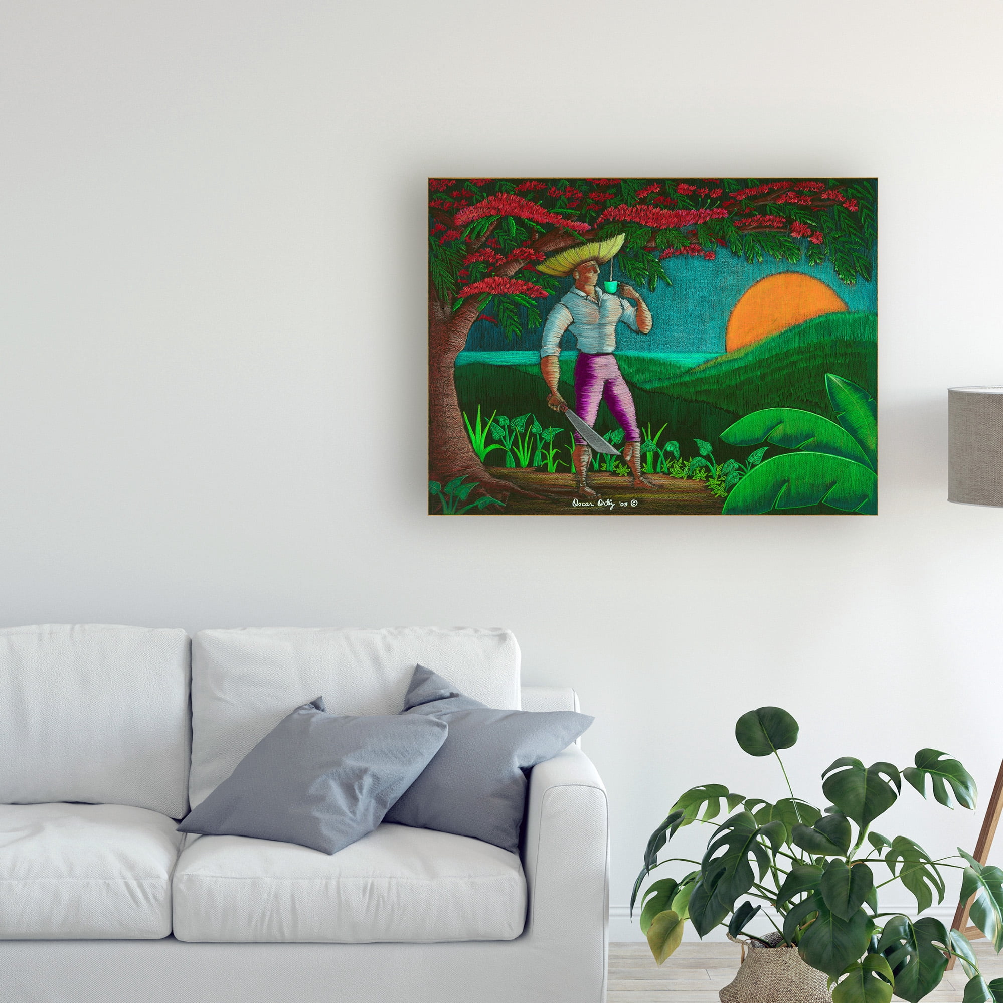 Trademark Fine Art 'Machete Man' Canvas Art by Oscar Ortiz
