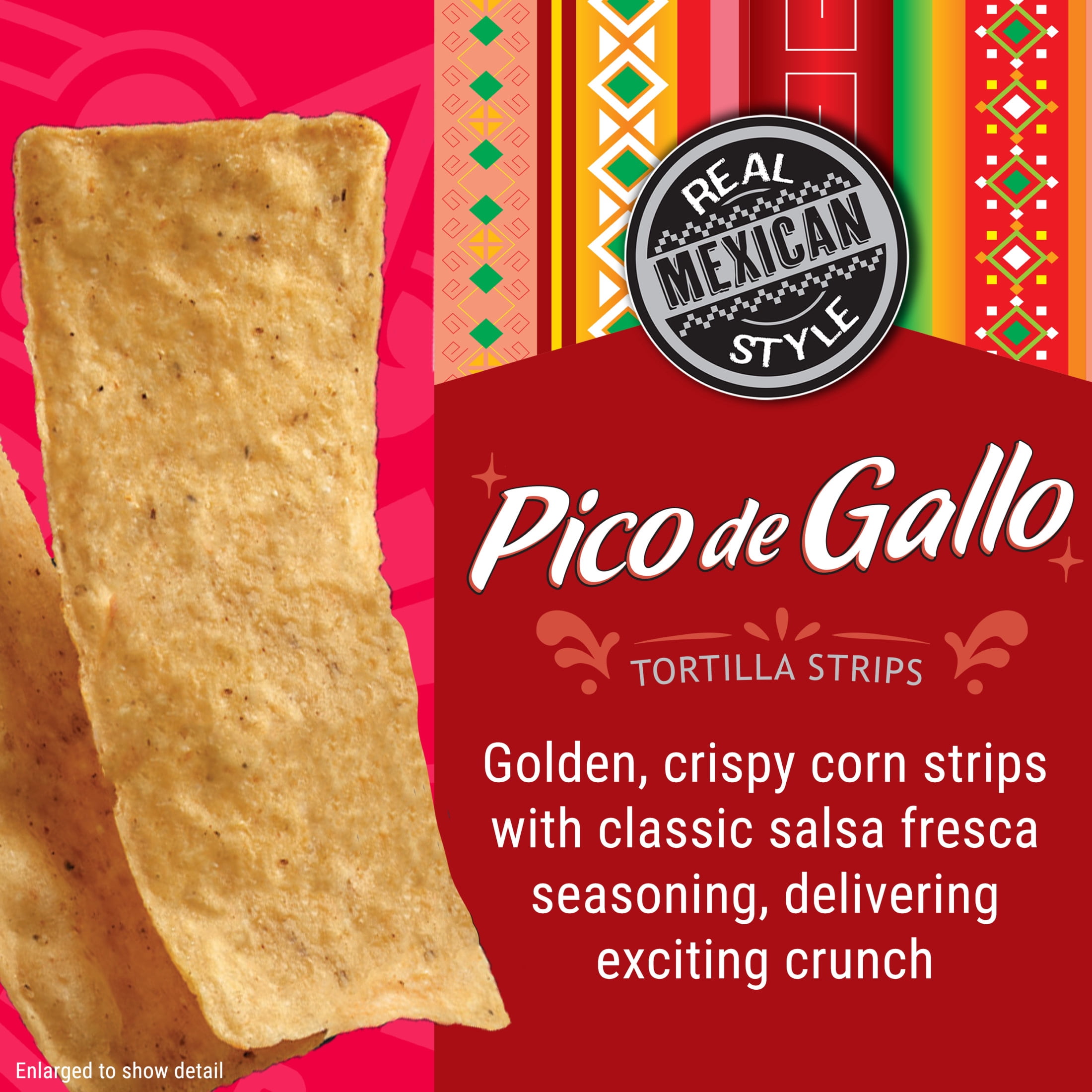 Barcel Mi Tierra Pico de Gallo 9.9 oz Bag, Tomato, Onion, Lime and Chili Pepper Tortilla Chip Strips