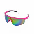thumbnail image 1 of Gafas de Sol Retro Vaporwave con Escudo de Béisbol Rawlings en Neón Rosa, 1 of 5