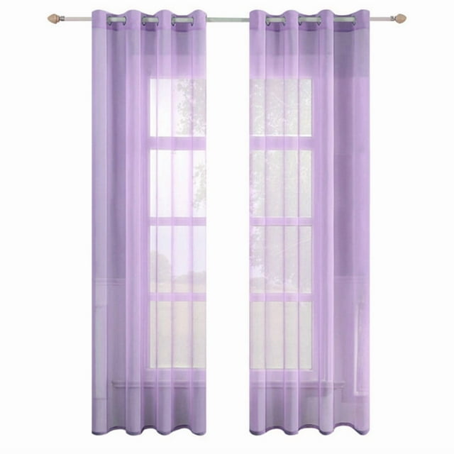 Coofit Rideau de Fenêtre en Polyester, Voilage pour Porte, Rideau à Poche pour Tringle pour Salon