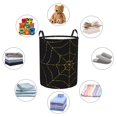 thumbnail image 3 of Lsque Golden Spider Web pattern Laundry Hamper Basket, Tall Woven Rope Hamper Basket for Clothes, Lightweight Storage Basket, Collapsible Waterproof-, 3 of 8
