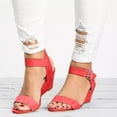 thumbnail image 2 of IUJSOY Heels for Women Open Toe Dress Shoes Platform Wedge Sandals Buckle Ankle Strap Pumps, 2 of 9