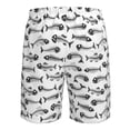 thumbnail image 6 of Naloa Fish Bones Men's Beach Shorts, Surfing shorts, Swim trunks, Quick Dry Swim Trunks for Surfing Beach Fun - Large, 6 of 9