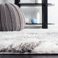 thumbnail image 4 of SAFAVIEH Lindsay Edna Distressed Polyester Shag Area Rug, Grey/Blue Ivory, 8' x 10', 4 of 8