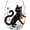 A-Black Cat, variant on 3D Halloween Handcrafted Stemless Tumbler Assortment, Witchy Gothic Drink Vessel Line with Ghost Spider Jack o Lantern Black Cat Embossed Motifs, Bewitching Home Bar Accent, Creepy Gathering Goblet