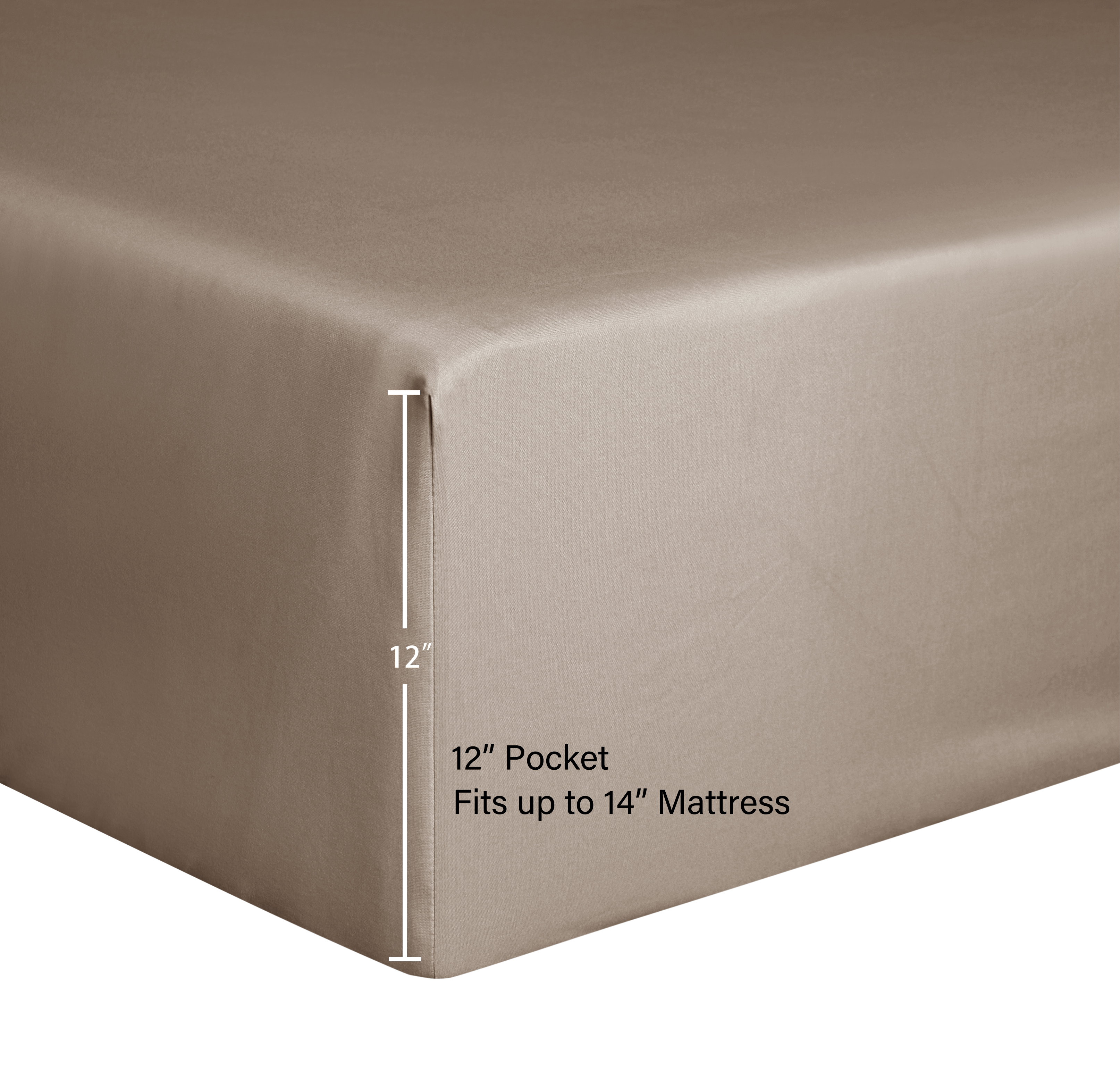 MAINSTAYS COMFORT CHILL MICROFIBER BED SHEET SET, QUEEN, BROWNSTONE, 4 PIECE