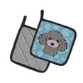 thumbnail image 2 of Carolines Treasures BB1693PTHD Snowflake Silver Gray Poodle Pair of Pot Holders , 7.5HX7.5W, multicolor, 2 of 3