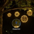 thumbnail image 2 of LIGHTSHARE 16IN 128LED Light Ball Yard Decoration Pathway Lights Sphere Light with Fold Flat Metal Frame Indoor Outdoor Waterproof Garden Lights, Plug in, 2 of 6