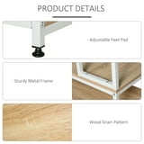 HomCom Home Office Storage Furniture: Industrial Double Computer Desk ...