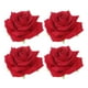 thumbnail image 1 of 4 broches de flores con forma de rosa de tela, accesorio artesanal para vacaciones en Hawái (rojo), 1 of 7
