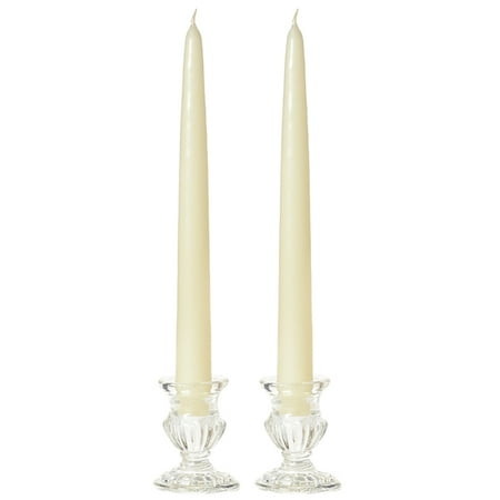 10 Inch Taper Candles - 1 Pair Taper Candles Unscented 10 Inch Ivory Tapers .88 in. diameter x 10 in. tall