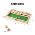 thumbnail image 6 of GSE Games & Sports Expert 12 Numbers Dice Wooden Shut The Box Board Game. Popular Pub Game Classic Tabletop English Pub Game with 2 Wooden Dices, 6 of 8