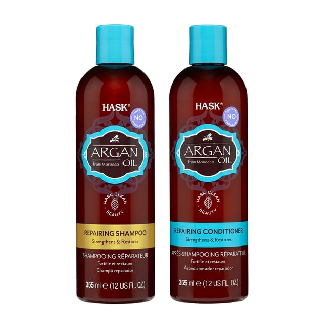 Set de champú y acondicionador HASK ARGÁN OIL 355 ml Repair