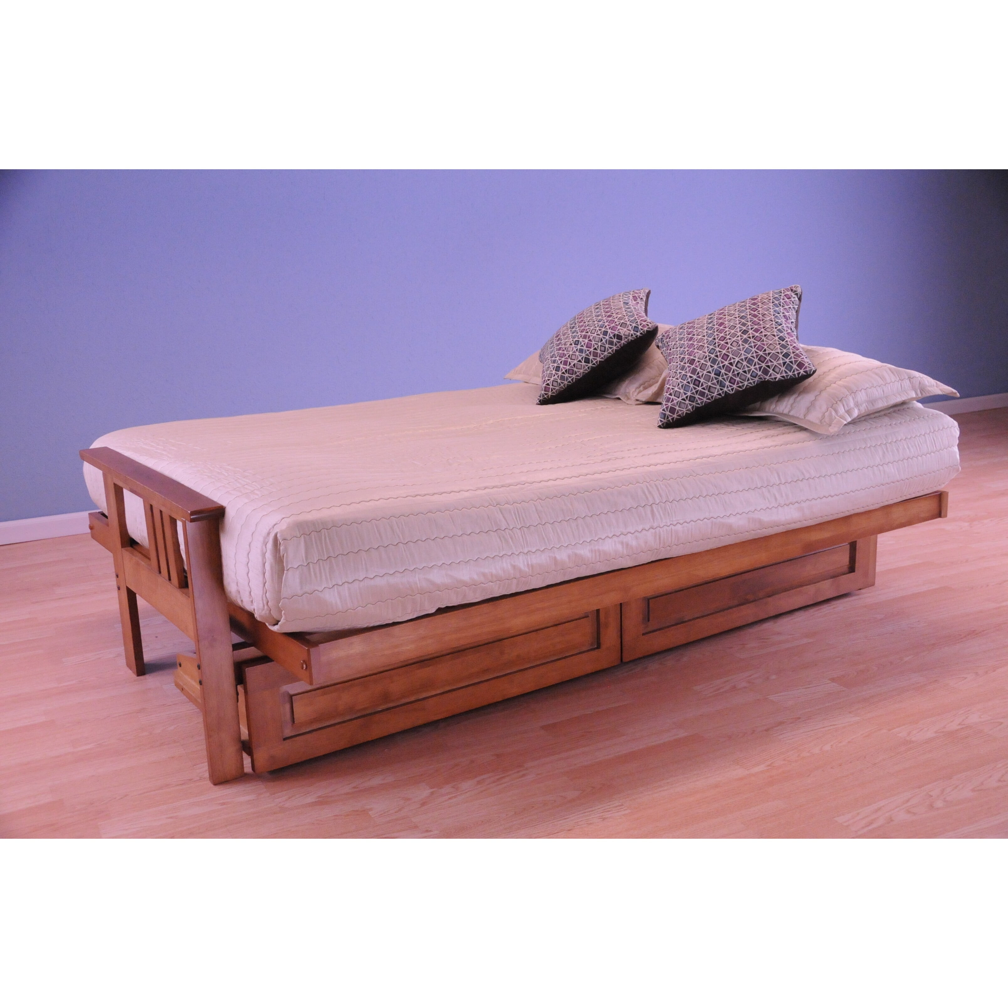 Kodiak Furniture Monterey Futon with Fabric Mattress in Barbados/Mocha Brown