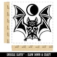 thumbnail image 2 of Runic Tribal Vampire Bat with Moon Self-Inking Rubber Stamp Ink Stamper - Red Ink - Large 1-1/2 Inch, 2 of 7