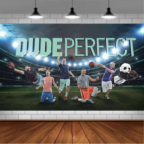Dude Perfect Backdrop Banner Party Supplies Poster Movie Theme Background for Photography Birthday Decorations