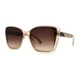 thumbnail image 3 of Womens Chic Oversize Cat Eye Butterfly 90s Designer Sunglasses Beige Brown, 3 of 5