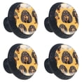 thumbnail image 2 of 4 Pcs Dachshund Knobs for Kitchen Cabinet Cupboard Dresser Bookcase Drawer Pulls Handles Round Home Decor, 2 of 8