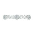thumbnail image 2 of DGOLD Bague Classique à 3 Pierres en Or Blanc 10 Kt avec Diamant Blanc Rond (1/4 cttw), 2 of 4