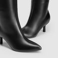 thumbnail image 4 of BURUDANI Women Sexy Pointed-Toe Knee-High Kitten-Heel Tall Fashion Boots, 4 of 6