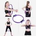 thumbnail image 6 of Pilates Ring Fitness Trainer, Pilates Ring for Mat & Reformer Workouts, Pilates Ring Fitness Circle 14.96" Yoga Rings Magic Circle with Dual Padded Handles for Toning Arms, 6 of 10