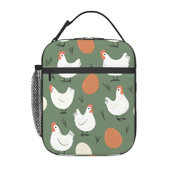 Chicken Lunch Box Reusable Portable Lunch Bag Tote Bag for Work Picnic Hiking