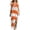 Orange, variant on Noric Women's Striped Maxi Dresses V-Neck Short Sleeve Knit Cover Up Loose Fit Summer Beach Dresses with Side Slit