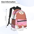 thumbnail image 2 of Yield Sloth with Donuts1 Print Backpack for Women Men, Lightweight Casual Travel Daypack, Classic Basic College Backpack, Middle School Bag, 2 of 5