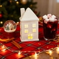 thumbnail image 6 of FXMLRLK White Theme - Ceramic Christmas Village Houses, Glowing Lighted Holiday Decorations for Indoor Tabletop, Farmhouse Country Style Christmas Home Decor,Style 20, 6 of 6