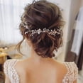 thumbnail image 3 of Novia extra larga perla y cuentas de cristal novia pelo vid boda cabeza pieza novia accesorios para el cabello diadema joyería accesorios para el cabello, 3 of 8