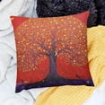 thumbnail image 2 of BANET  Ethnic Throw Pillow Cushion Cover, Ornamental Tree of Life Themed Eastern Style Growth Art Print, Decorative Square Accent Pillow Case 24x24in, 2 of 5