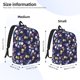 thumbnail image 2 of Disketp Colorful Jellyfish print Canvas Backpack Lightweight Travel Daypack Student Rucksack Laptop Backpack-Medium, 2 of 5