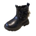 thumbnail image 3 of Girls Short Boots Fall Winter Versatile Stylish Cute Floral Girl Boots, 3 of 9