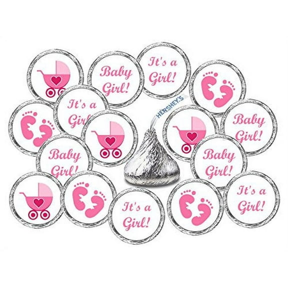 324 Pink Its a Girl Baby Shower Favors Stickers For Baby Shower Or Baby Sprinkle Party, Baby Shower Kisses Stickers, Baby Shower Pink Favors, Baby Shower Labels, Its a Girl Kisses