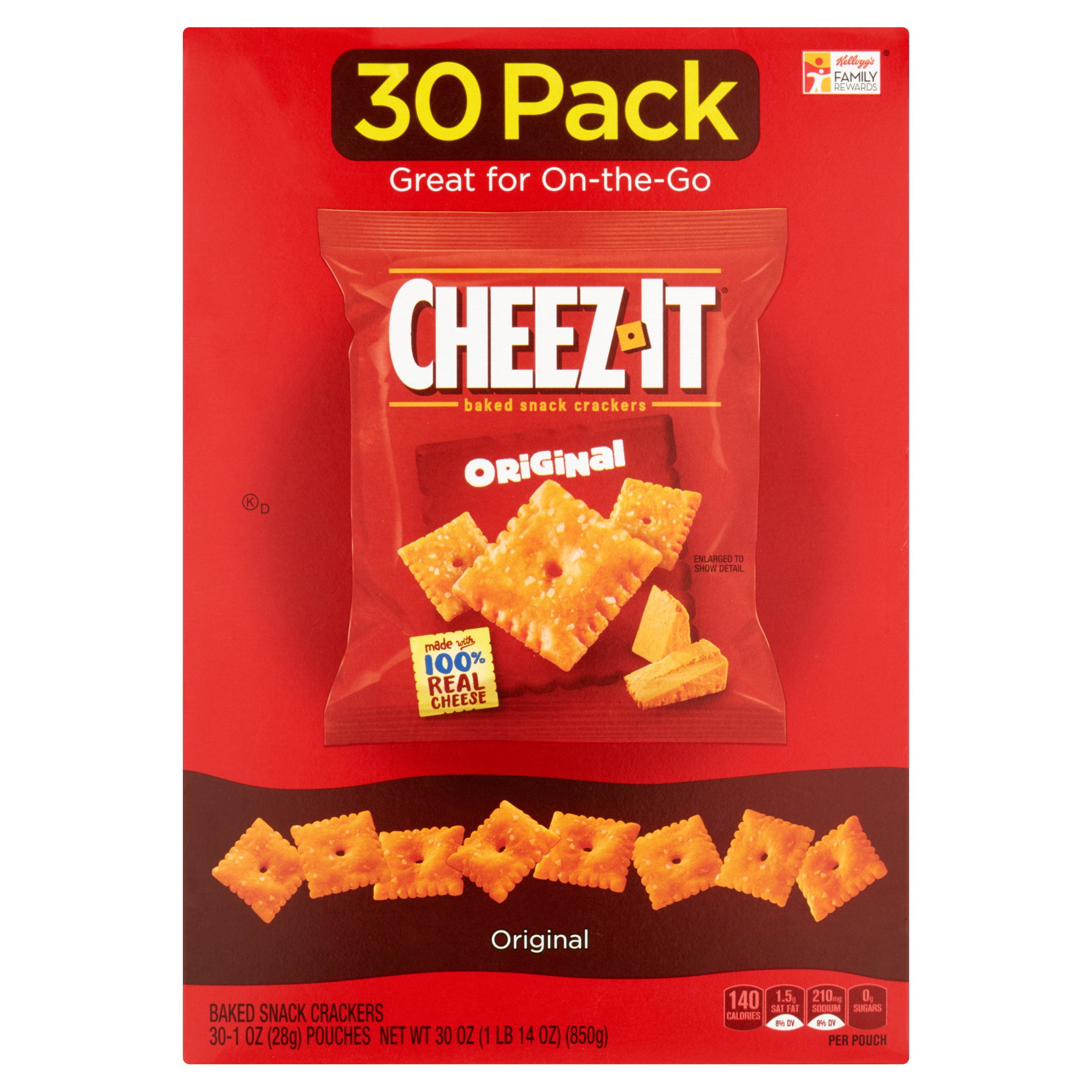 Cheez-It Original Baked Snack Crackers, 1 oz, 30 ct by Sunshine Biscuits, LLC.