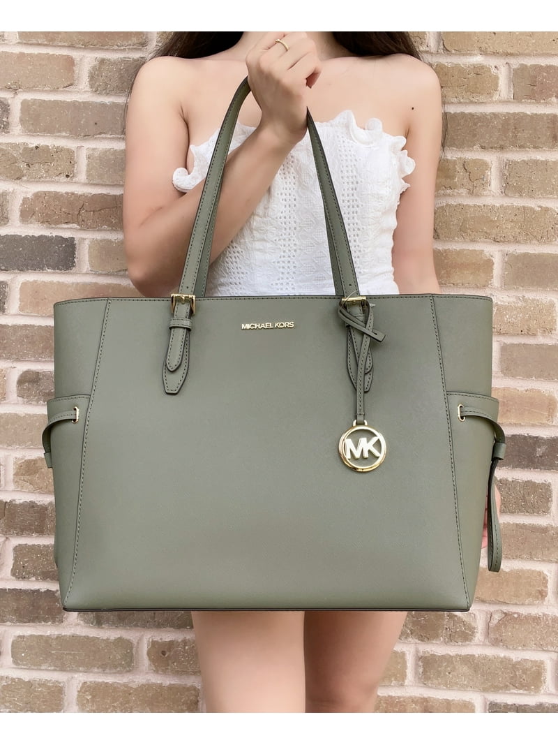 Top Designer Michael Kors Gilly Large Travel Tote with Zip, Army