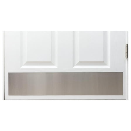 Stainless Steel Door Mop Proection Kick Plate, 10" x 34" Plates Size, No Holes, for Door Width 35" 