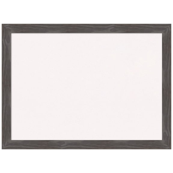 Amanti Art White Cork Board Wood Framed Woodridge Rustic Grey Bulletin Board 31 in. x 23 in.
