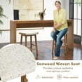 thumbnail image 6 of Gymax Set of 4 Saddle Bar Stools 25.5'' Counter Height Dining Stools w/ Seaweed Woven Seat, 6 of 10