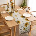 thumbnail image 6 of Vintage Sunflowers Cotton Linen Table Runner for Dining Kitchen, Spring Summer Retro Bees Yellow Floral Wedding Outdoor Party Tablerunners, Dresser Scarf Coffee Tablecloth Runners 13x120 Inches, 6 of 9
