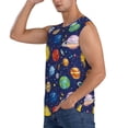 thumbnail image 3 of Fotbe Space Planet Men's Camiseta sin Mangas Estampada para Hombres, Playera Casual para Gimnasio, Entrenamiento, Playa-3X-Large, 3 of 7