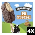 thumbnail image 2 of Ben & Jerry's Peanut Butter Pretzel Ice Cream Bars, 10.1 fl oz, 4 Count, 2 of 6